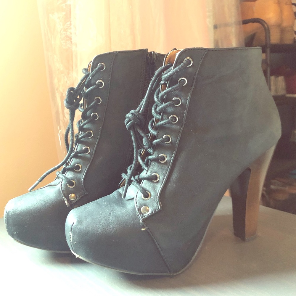 Laced Platform Heels